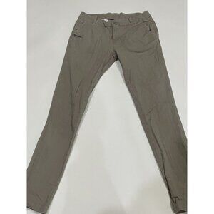 Columbia PFG Chino Pants Womens 6 Regular Tan Khaki Flat Front Bonehead Stretch